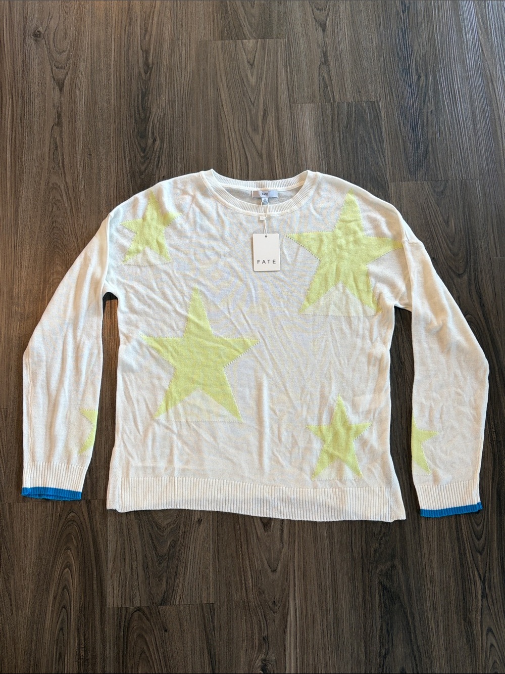 Fate Stars Top - Neon Yellow and Blue